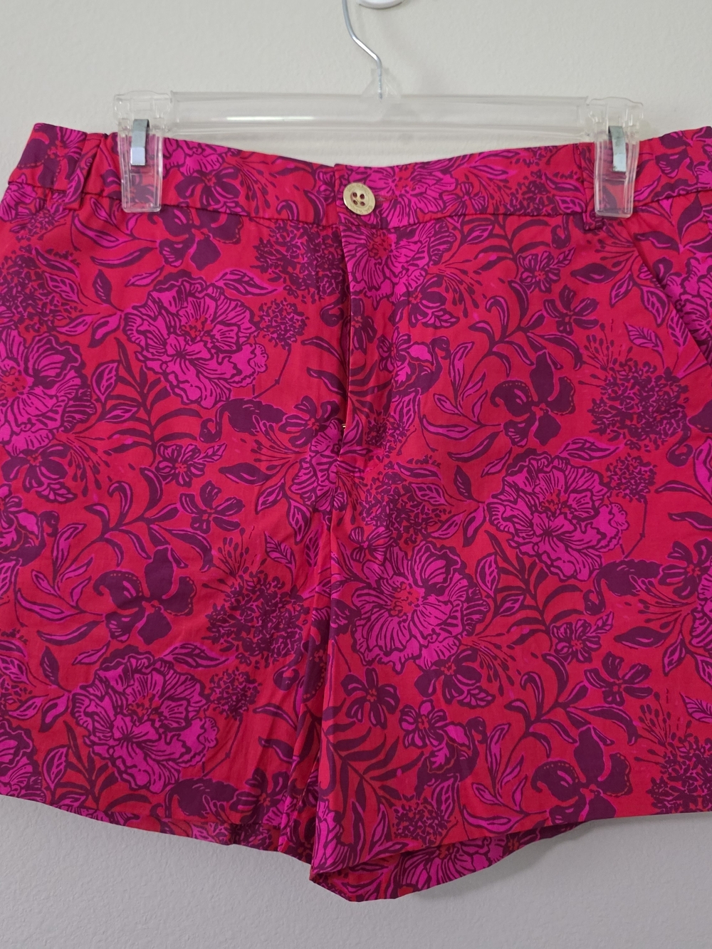 Lilly Pulitzer Vibrant Pink Floral Bermuda Shorts